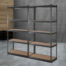 Load image into Gallery viewer, Strong and Durable Warehouse Shelving Rack x 2 - Grey 90cm x 40cm x 180cm