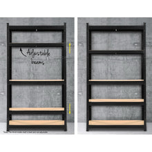 Load image into Gallery viewer, Durable Warehouse Shelving Rack - Black 90 x 40 x 180cm