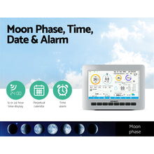 Load image into Gallery viewer, Devanti Weather Station Ultrasonic Anemometer Outdoor WiFi Rain Gauge Solar