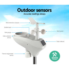 Load image into Gallery viewer, Devanti Wireless WiFi Professional Weather Station Solar Sensor LCD UV Light