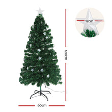 Load image into Gallery viewer, Jingle Jollys 1.2m Christmas Tree Optic Fibre LED Xmas tree Multi Colour