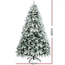 Load image into Gallery viewer, Jingle Jollys Christmas Tree 2.4m Snow Flocked Xmas Tree Decorations 1291 Tips