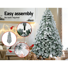 Load image into Gallery viewer, Jingle Jollys Christmas Tree 2.4m Snow Flocked Xmas Tree Decorations 1291 Tips