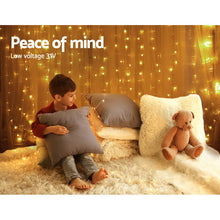 Load image into Gallery viewer, Jingle Jollys 6X3M Christmas Curtain Lights 600LED Warm White