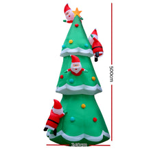 Load image into Gallery viewer, Jingle Jollys 5M Christmas Inflatable Santa on Christmas Tree Xmas Decor LED