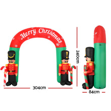 Load image into Gallery viewer, Jingle Jollys Christmas Inflatable Nutcracker Archway 3M Outdoor Decorations