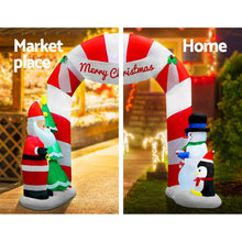 Load image into Gallery viewer, 3M Inflatable Archway with Santa LED Lights