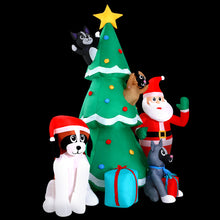 Load image into Gallery viewer, Inflatable 3M Christmas Tree Santa Lights