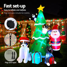 Load image into Gallery viewer, Inflatable 3M Christmas Tree Santa Lights
