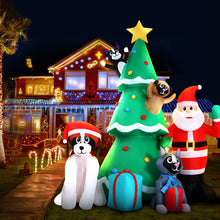 Load image into Gallery viewer, Inflatable 3M Christmas Tree Santa Lights