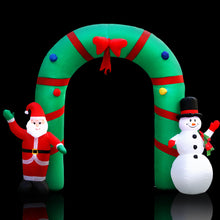 Load image into Gallery viewer, 2.8M Christmas Inflatable Giant Arch Way Santa Snowman Light Decor