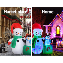 Load image into Gallery viewer, Jingle Jollys Inflatable Christmas 1.8M Snowman LED Lights Outdoor Decorations