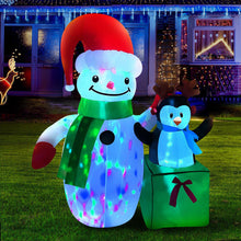 Load image into Gallery viewer, Jingle Jollys Inflatable Christmas 1.8M Snowman LED Lights Outdoor Decorations