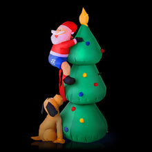 Load image into Gallery viewer, Jingle Jollys 1.8M Christmas Inflatable Santa on Tree Lights Xmas Decor Airblown