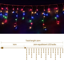 Load image into Gallery viewer, Jingle Jollys 800 LED Christmas Icicle Lights Mutlicolour