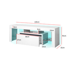 Load image into Gallery viewer, 160cm Wooden RGB LED Lights TV Cabinet Entertainment Unit