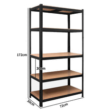 Load image into Gallery viewer, Durable Warehouse Steel Shelving Rack 172cm x 75cm x 30cm