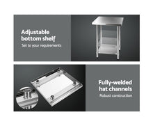 Load image into Gallery viewer, 610 x 610m Commercial Stainless Steel Kitchen Bench