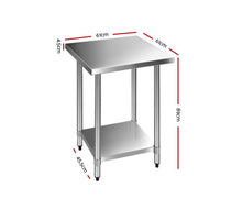 Load image into Gallery viewer, 610 x 610m Commercial Stainless Steel Kitchen Bench
