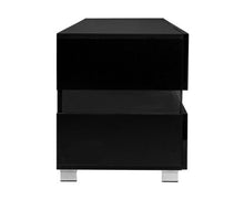 Load image into Gallery viewer, Classic TV Cabinet Entertainment Unit Stand RGB LED Gloss Furniture 177cm Black