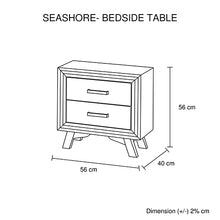 Load image into Gallery viewer, 4 Pieces Bedroom Suite Queen Size Silver Brush in Acacia Wood Construction Bed, Bedside Table & Dresser