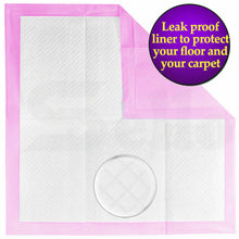 Load image into Gallery viewer, 400pc 60x60cm Absorbent Puppy Cat Indoor Toilet Training Pads - Pink