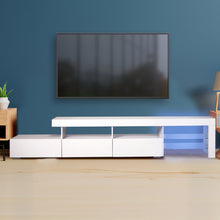 Load image into Gallery viewer, 240cm Wooden RGB LED Lights TV Cabinet Entertainment Unit