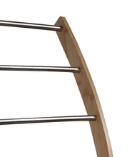 Load image into Gallery viewer, Bamboo Towel Bar Metal Holder Rack 3-Tier Freestanding and Bottom shelf for Bathroom
