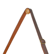 Load image into Gallery viewer, CARLA HOME Hanging Round Wall Mirror 38 cm - Solid Bamboo Frame and Adjustable Leather Strap for Bathroom and Bedroom
