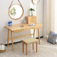 Load image into Gallery viewer, CARLA HOME Hanging Round Wall Mirror 45 cm - Solid Bamboo Frame and Adjustable Leather Strap for Bathroom and Bedroom
