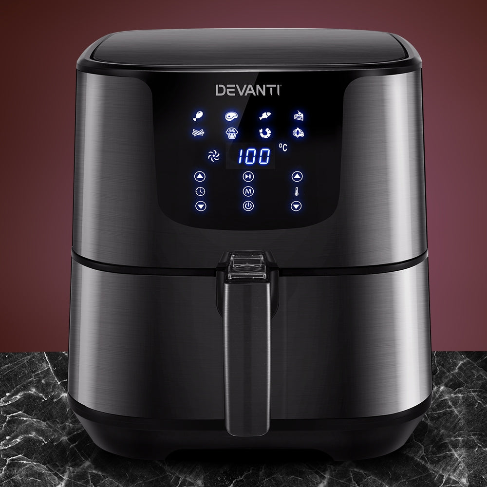 7L-1700W LCD Digital Stainless Steel Air Fryer