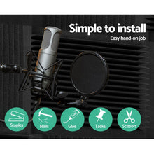 Load image into Gallery viewer, Alpha 60pcs Acoustic Foam Panels Tiles Studio Sound Absorbtion Wedge 30X30CM
