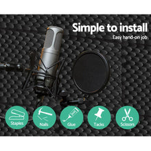 Load image into Gallery viewer, Alpha 20pcs Acoustic Foam Panels Studio Sound Absorption Eggshell 50x50CM
