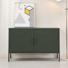 Load image into Gallery viewer, ArtissIn Base Metal Locker Storage Shelf Organizer Cabinet Buffet Sideboard Green
