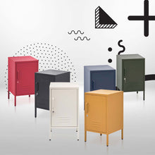 Load image into Gallery viewer, ArtissIn Metal Locker Storage Shelf Filing Cabinet Cupboard Bedside Table Black
