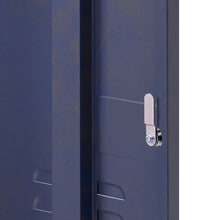 Load image into Gallery viewer, ArtissIn Metal Locker Storage Shelf Filing Cabinet Cupboard Bedside Table Blue
