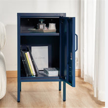 Load image into Gallery viewer, ArtissIn Metal Locker Storage Shelf Filing Cabinet Cupboard Bedside Table Blue
