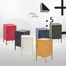 Load image into Gallery viewer, ArtissIn Metal Locker Storage Shelf Filing Cabinet Cupboard Bedside Table Blue
