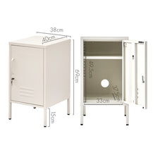 Load image into Gallery viewer, ArtissIn Metal Locker Storage Shelf Filing Cabinet Cupboard Bedside Table White
