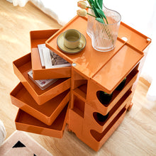 Load image into Gallery viewer, ArtissIn Replica Boby Trolley Bedside Table Storage Shelf Mobile 5 Tier Orange
