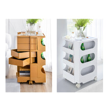 Load image into Gallery viewer, ArtissIn Replica Boby Trolley Bedside Table Storage Shelf Mobile 5 Tier Orange

