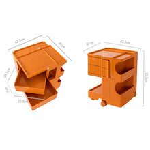 Load image into Gallery viewer, ArtissIn Replica Boby Trolley Storage Bedside Table Mobile Cart 3 Tier Orange
