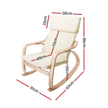 Load image into Gallery viewer, Artiss Fabric Rocking Armchair - Beige
