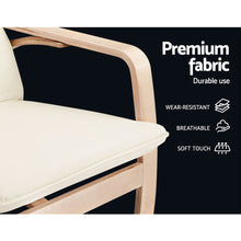 Load image into Gallery viewer, Artiss Fabric Rocking Armchair - Beige
