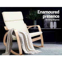Load image into Gallery viewer, Artiss Fabric Rocking Armchair - Beige
