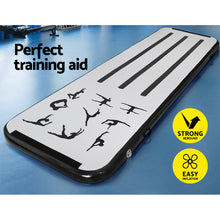 Load image into Gallery viewer, Everfit 3M Air Track Gymnastics Tumbling Mat Exercise Cheerleading Unique Black
