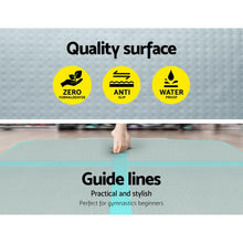 Load image into Gallery viewer, Everfit 3m x 1m Air Track Mat Gymnastic Tumbling Mint Green and Grey
