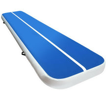 Load image into Gallery viewer, 4m x 1m Inflatable Air Track Mat 20cm Thick Gymnastic Tumbling Blue And White
