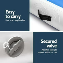 Load image into Gallery viewer, 4m x 1m Inflatable Air Track Mat 20cm Thick Gymnastic Tumbling Blue And White
