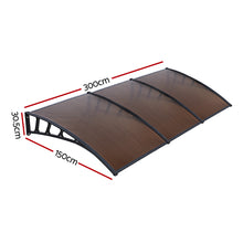 Load image into Gallery viewer, Instahut Window Door Awning Door Canopy Outdoor Patio Cover Shade 1.5mx3m DIY BR
